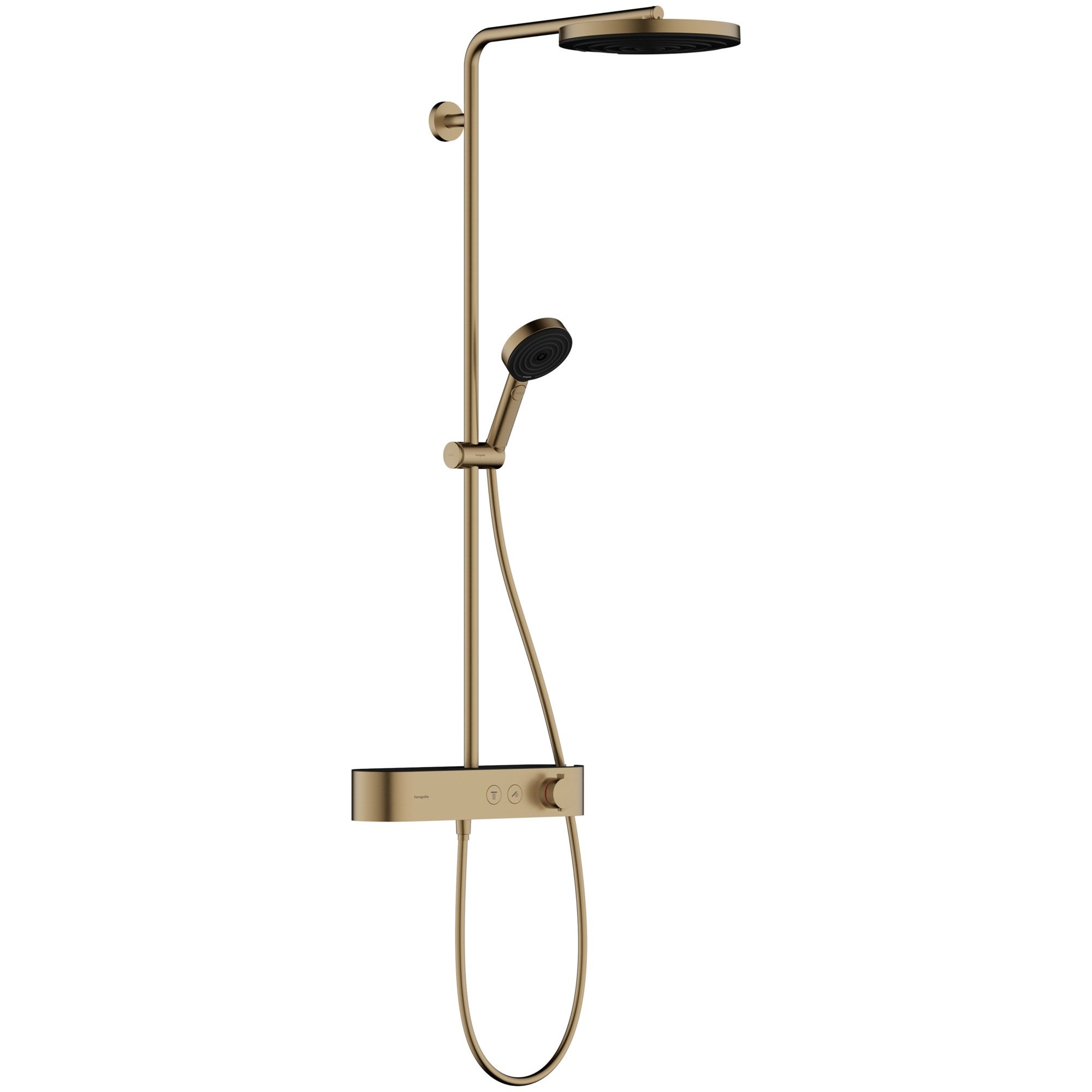 Hansgrohe Pulsify S Termostatik Duş Sistemi 26 cm 1 Fonksiyonlu ShowerTablet Select 400 Mat Bronz 24220140
