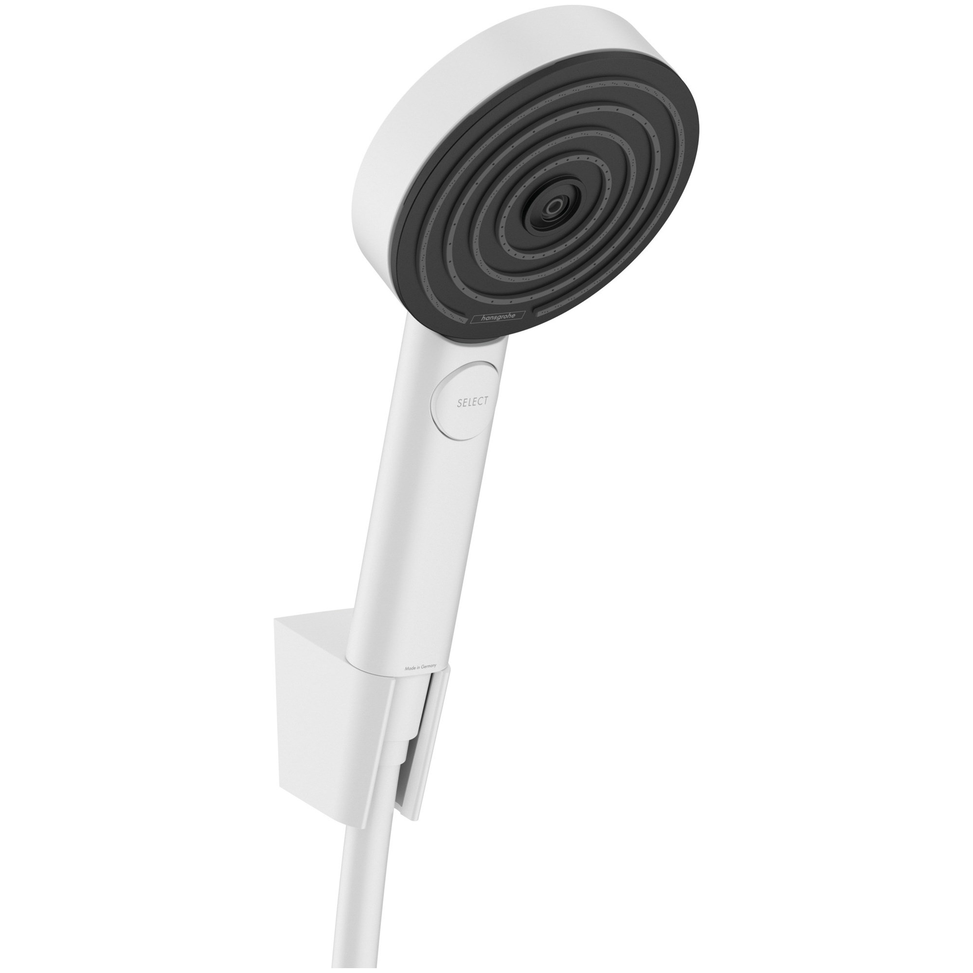 Hansgrohe Pulsify Select S El Duşu ve Askı Seti 10,5 cm 3 Fonksiyonlu EcoSmart Relaxation Mat Beyaz 24306700