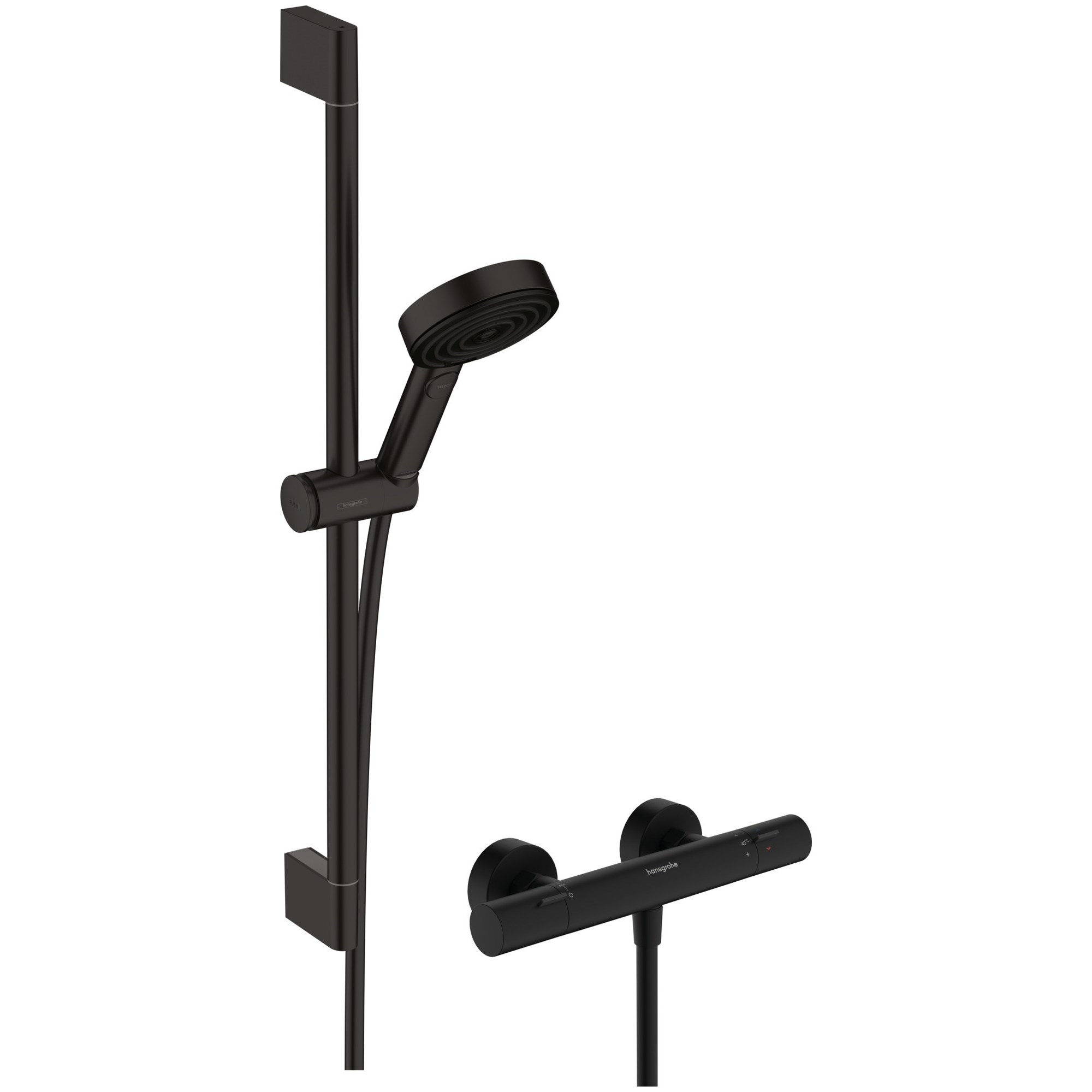 Hansgrohe Pulsify Select S Termostatik Duş Sistemi 10,5 cm 3 Fonksiyonlu EcoSmart Relaxation Ecostat Fine Mat Siyah 24262670