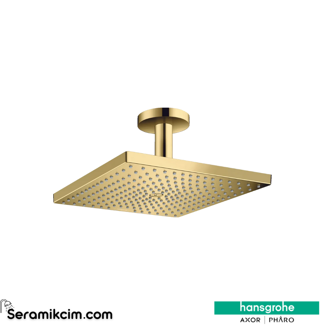 Hansgrohe Raindance E 300 1 Fonksiyonlu Tepe Duşu Tavandan Bağlantılı 100 Parlak Altın 26250990