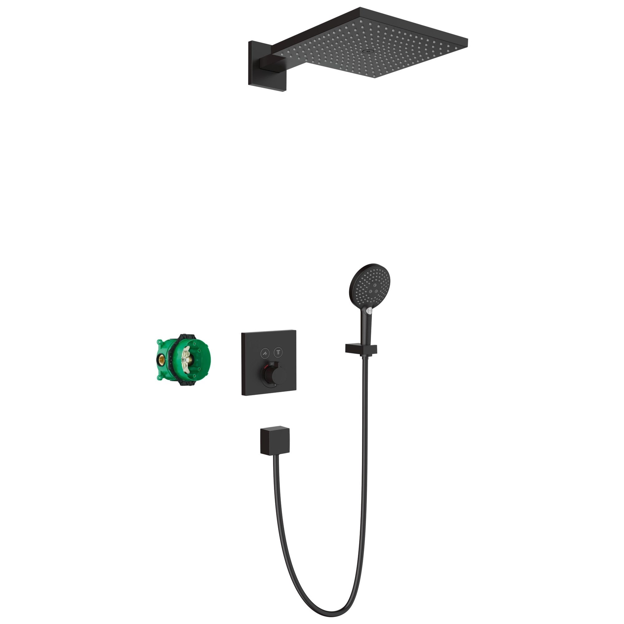Hansgrohe Raindance E Ankastre Termostatik Duş Seti 300 ShowerSelect Mat Siyah 27939670