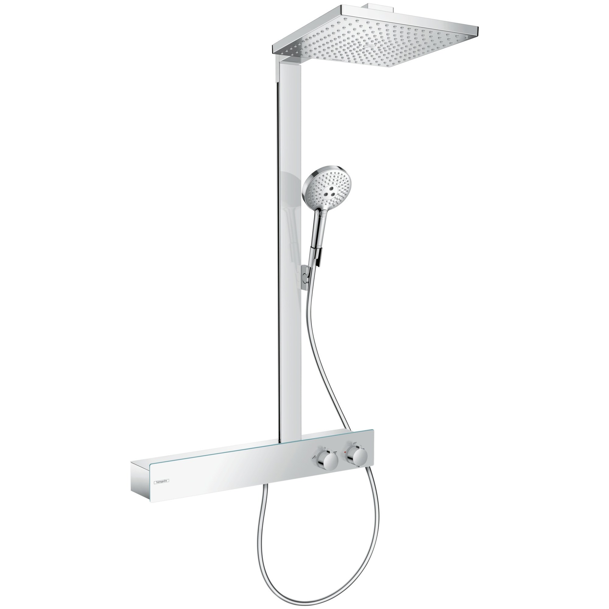 Hansgrohe Raindance E Termostatik Duş Sistemi 30x30 cm 1 Fonksiyonlu ShowerTablet 600 Krom 27363000