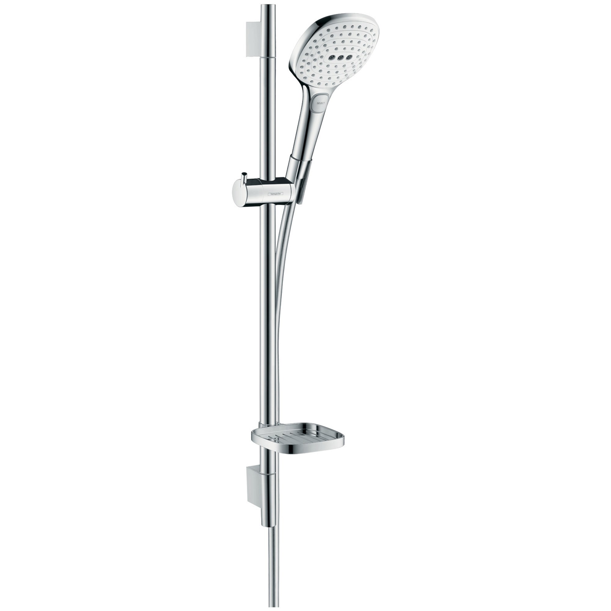 Hansgrohe Raindance Select E Duş Seti 65 cm Sürgülü 12 cm El Duşlu 3 Fonksiyonlu Beyaz-Krom 26620400