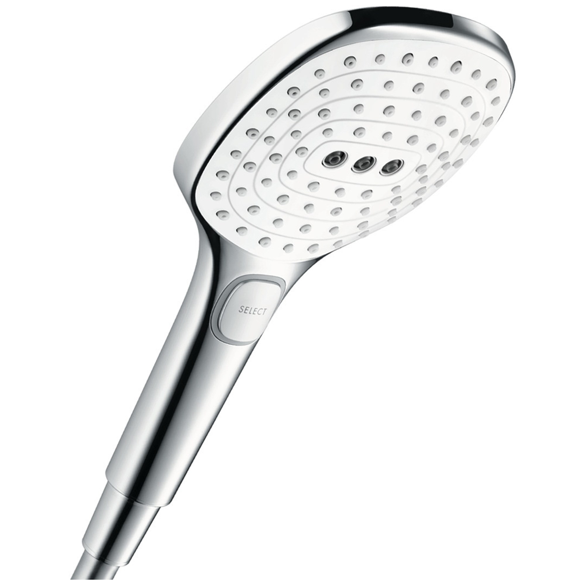 Hansgrohe Raindance Select E El Duşu 12 cm 3 Fonksiyonlu EcoSmart Beyaz-Krom 26521400