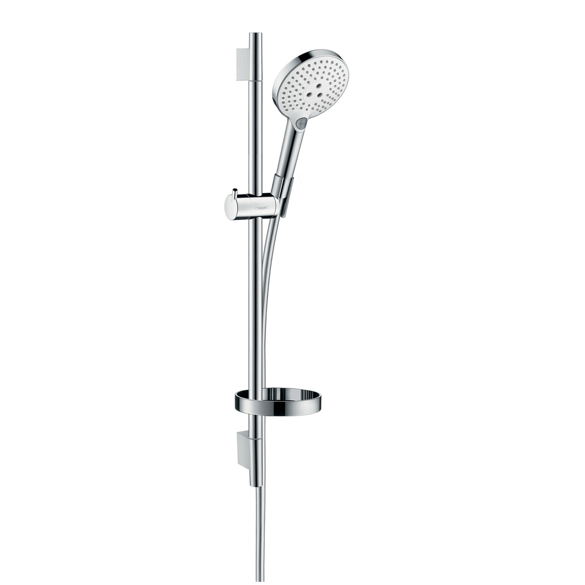 Hansgrohe Raindance Select S Duş Seti 65 cm Sürgülü 12,5 cm El Duşlu 3 Fonksiyonlu Beyaz-Krom 26630400