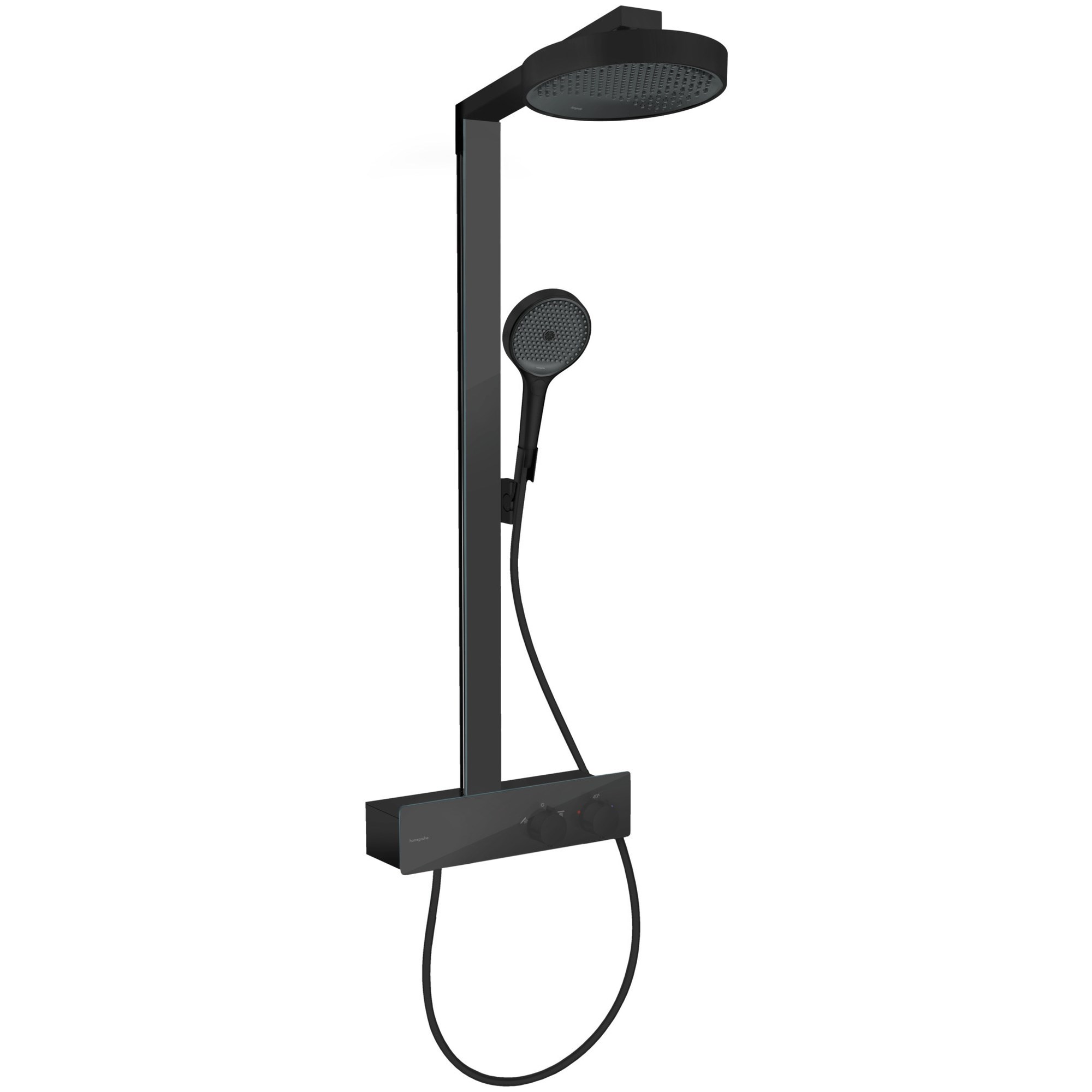 Hansgrohe Rainfinity Termostatik Duş Sistemi 25 cm 1 Fonksiyonlu EcoSmart ShowerTablet 350 Mat Siyah 28742670