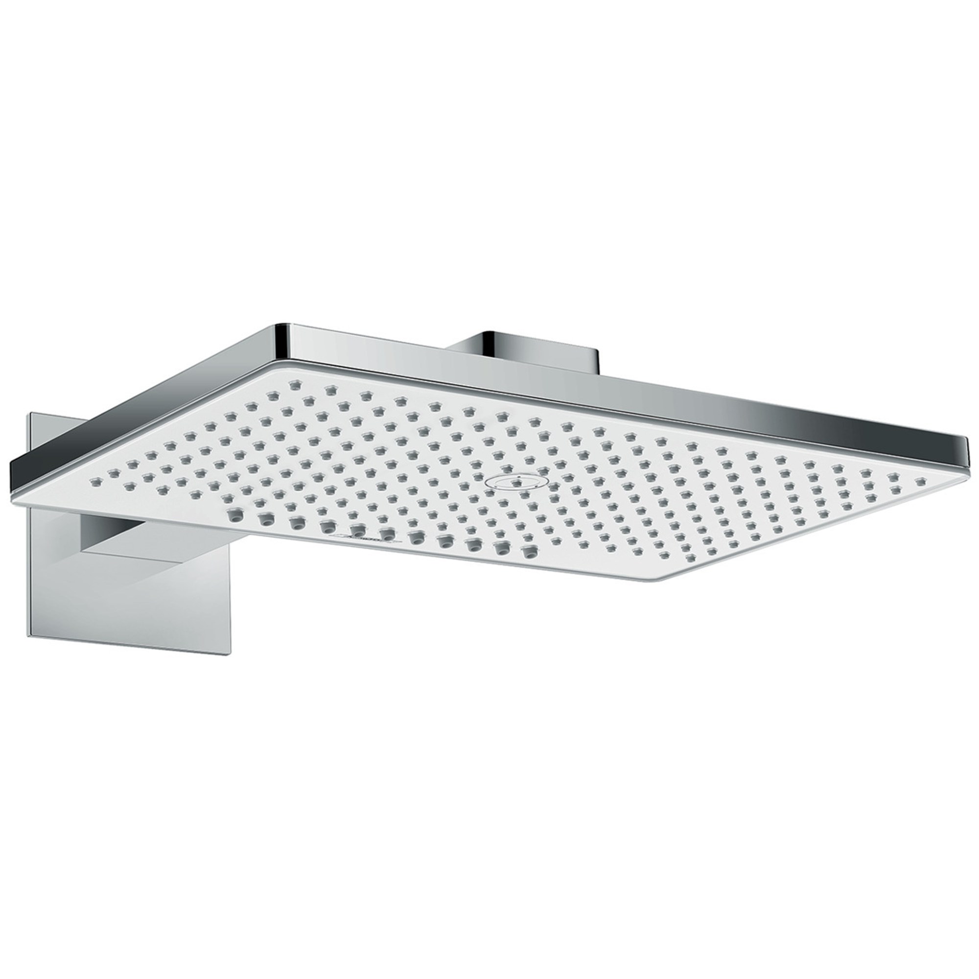 Hansgrohe Rainmaker Select Duvardan Tepe Duşu 46,6x30 cm 2 Fonksiyonlu EcoSmart Beyaz-Krom 24015400