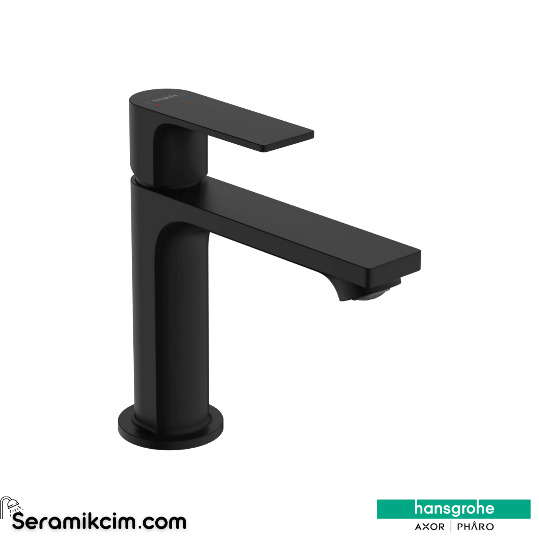 Hansgrohe Rebris E 110 Lavabo Bataryası Coolstart Sifon Kumandalı Mat Siyah 72551670