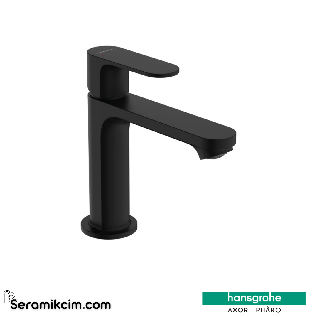 Hansgrohe Rebris E Eviye Bataryası S Tek Kollu Lavabo Bataryası 110 Coolstart Metal Kumandalı Satin Siyah 72527670 - 72527670