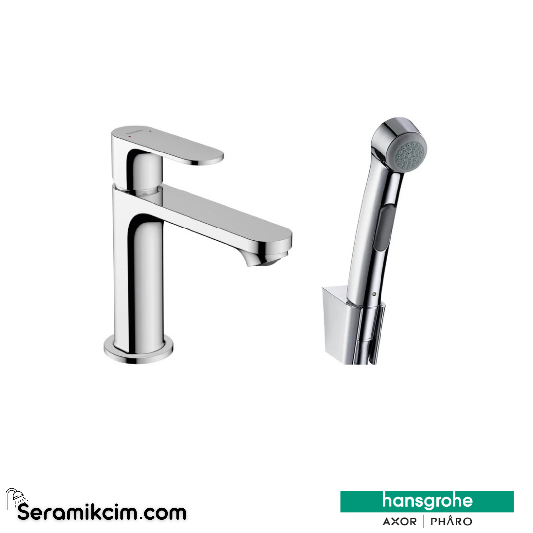 Hansgrohe Rebris E Eviye Bataryası S Tek Kollu Lavabo Bataryası 110 Bidette El Duşu Ve 160Cm Duş Hortumu İle Kumandasız 72215000 - 72215000