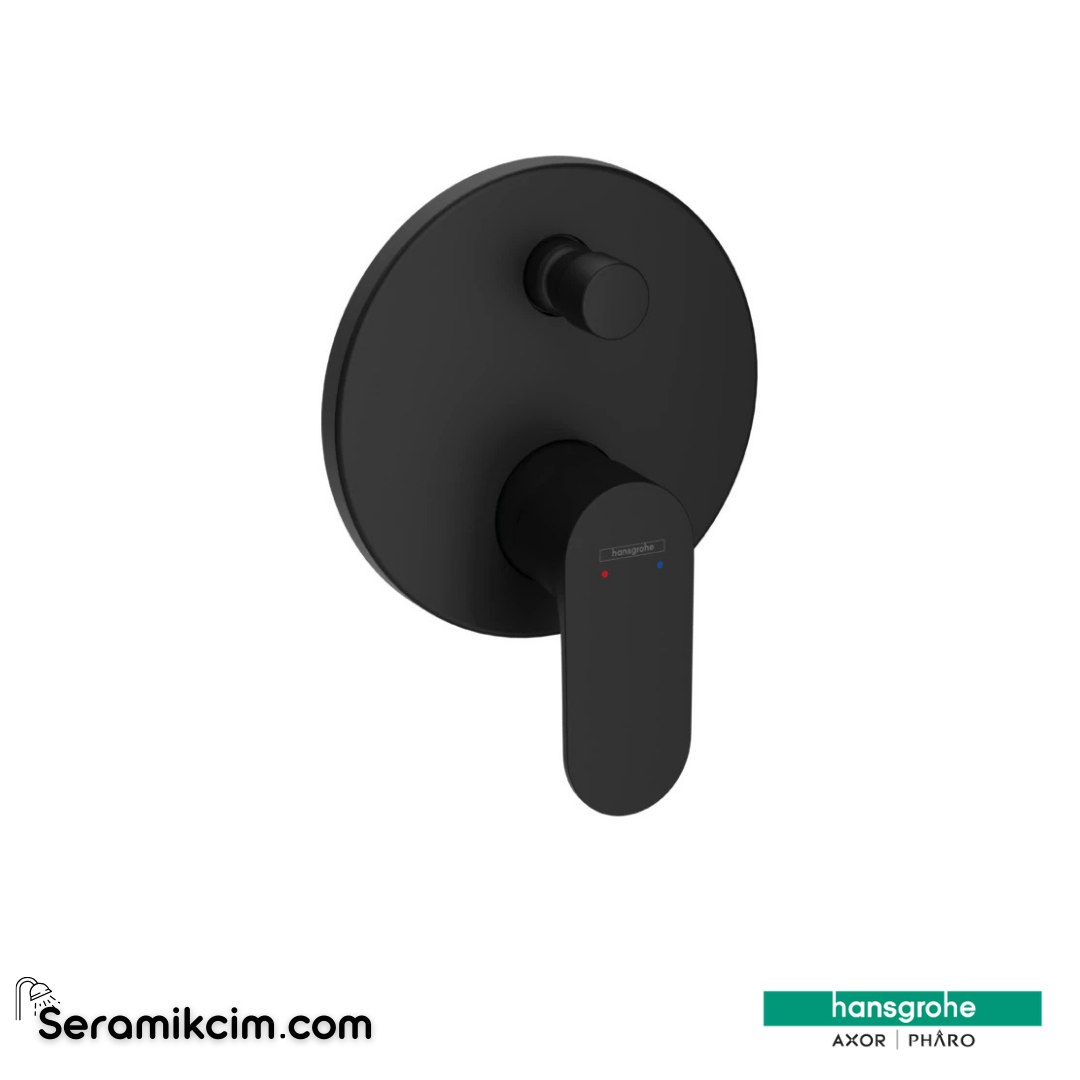 Hansgrohe Rebris E Eviye Bataryası S Tek Kollu Banyo Bataryası Ankastre (İbox İçin) Entegre Karışım Güvenliği En1717'Ye Göre Satin Siyah 72467670 - 72467670