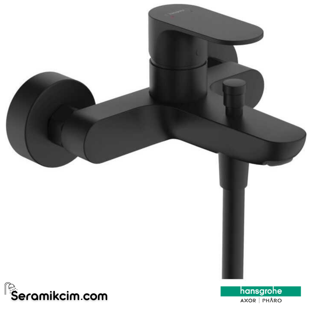 Hansgrohe Rebris E Eviye Bataryası S Tek Kollu Banyo Bataryası Aplike Satin Siyah 72440670 - 72440670