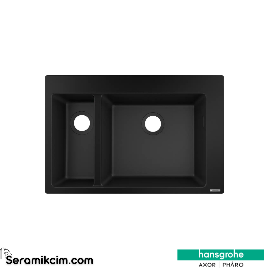 Hansgrohe S510-F635 Tezgah Üstü Eviye 180/450 Grafit Siyah 43315170