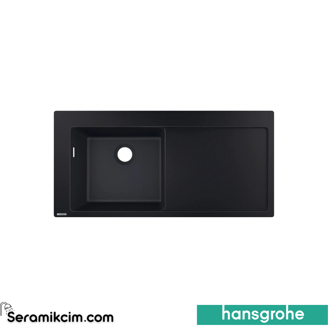 Hansgrohe S5110-F450 Granit Eviye 1 Gözlü 450 Damlalıklı Grafit Siyah 43330170