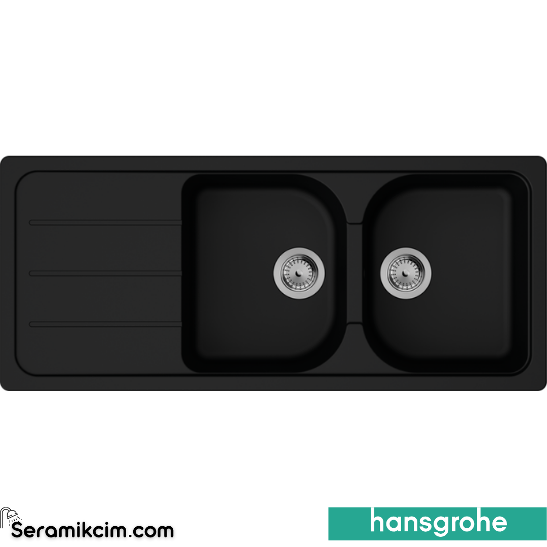Hansgrohe S52 S520-F735 Ankastre Eviye Grafit Siyahı 43348170