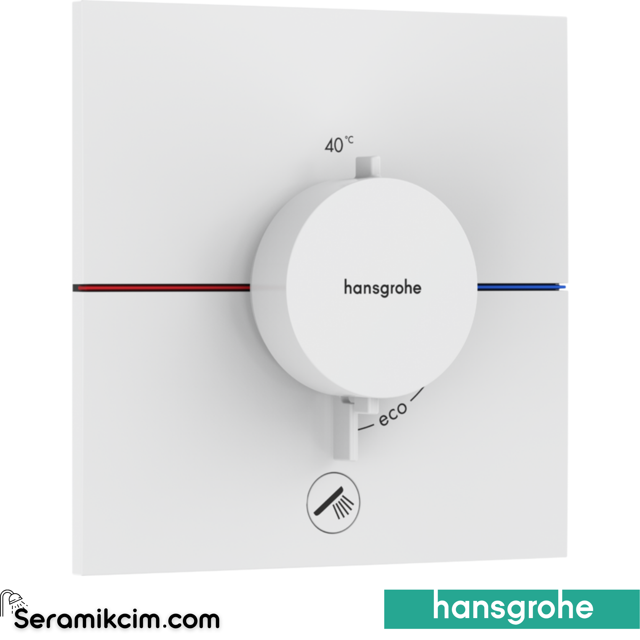 Hansgrohe Showerselect Comfort E Ankastre Banyo Bataryası Termostatik 1 Çıkış Ve İlave Çıkış Mat Beyaz 15575700