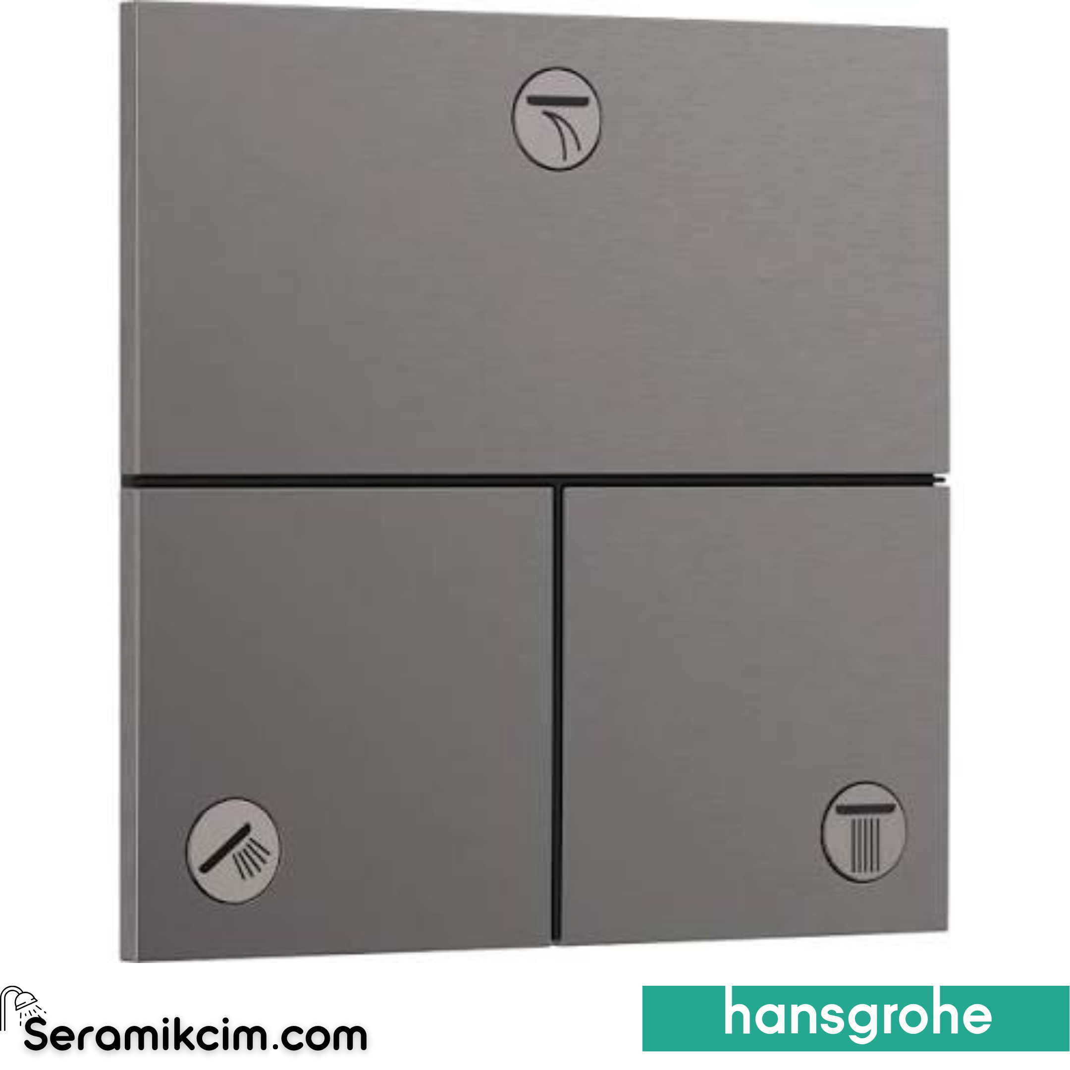 Hansgrohe Showerselect Comfort E Ankastre Banyo Bataryası 3 Çıkış Mat Siyah-Krom 15573340