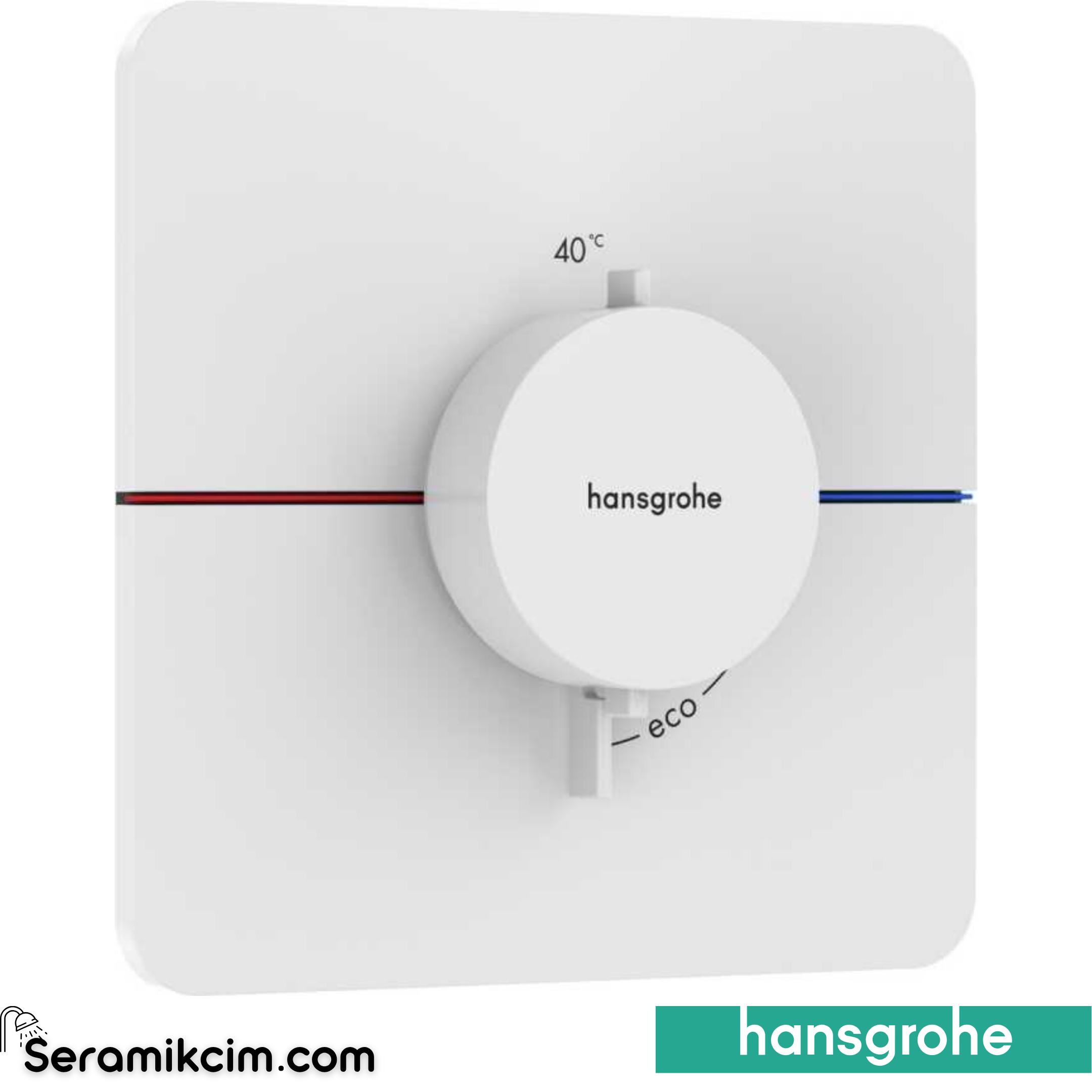 Hansgrohe Showerselect Comfort Q Ankastre Banyo Bataryası Termostatik Mat Beyaz 15588700