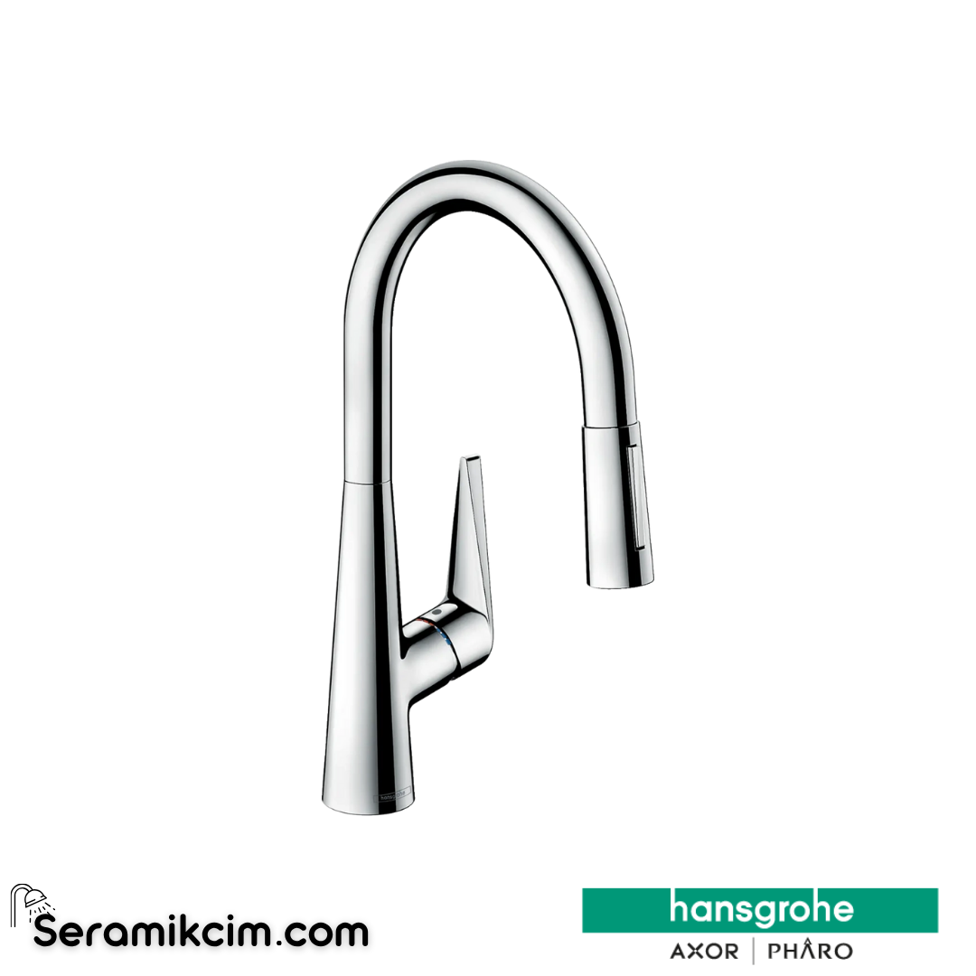 Hansgrohe Talis M51 H200 Tek Kollu Eviye Bataryası Spiralli 2 Jet sBox 73851000