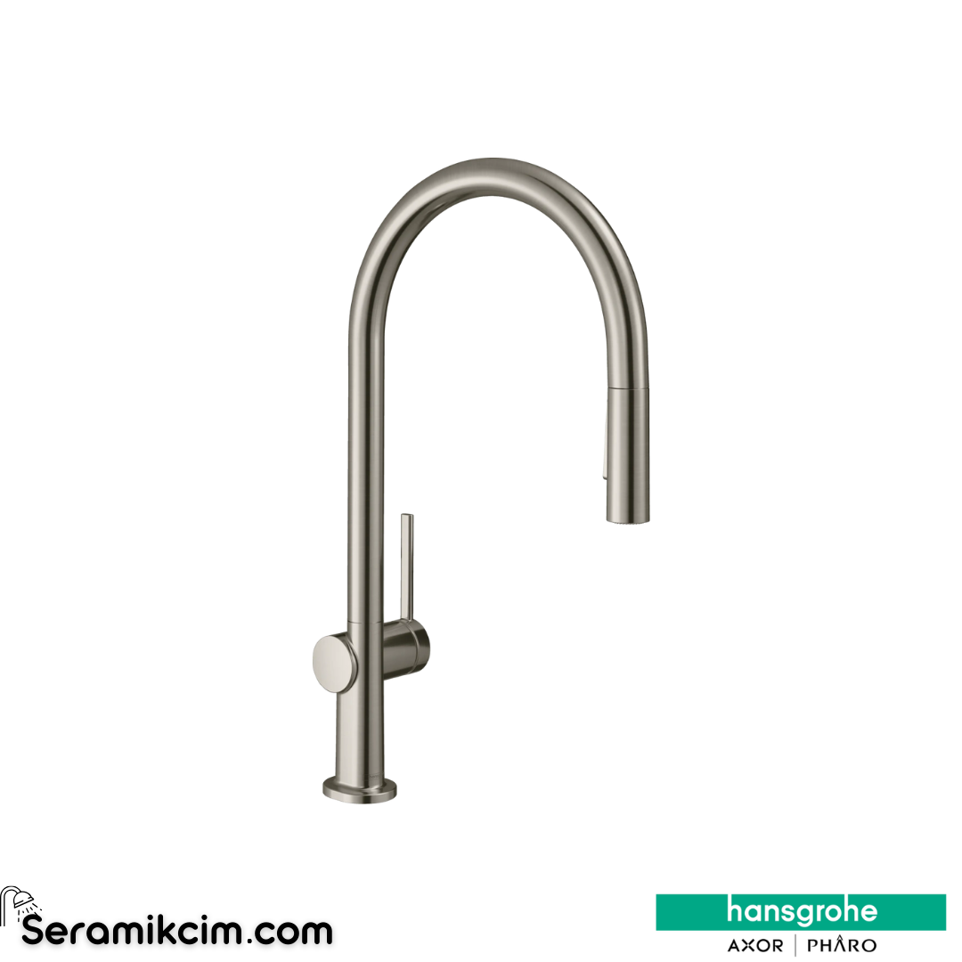 Hansgrohe Talis M54 Eviye Bataryası 210 Spiralli Paslanmaz Çelik 72800800
