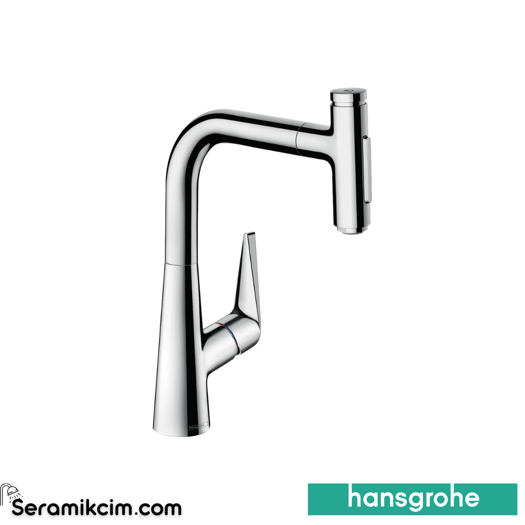 Hansgrohe Talis Select Eviye Bataryası Spiralli Krom 72824000
