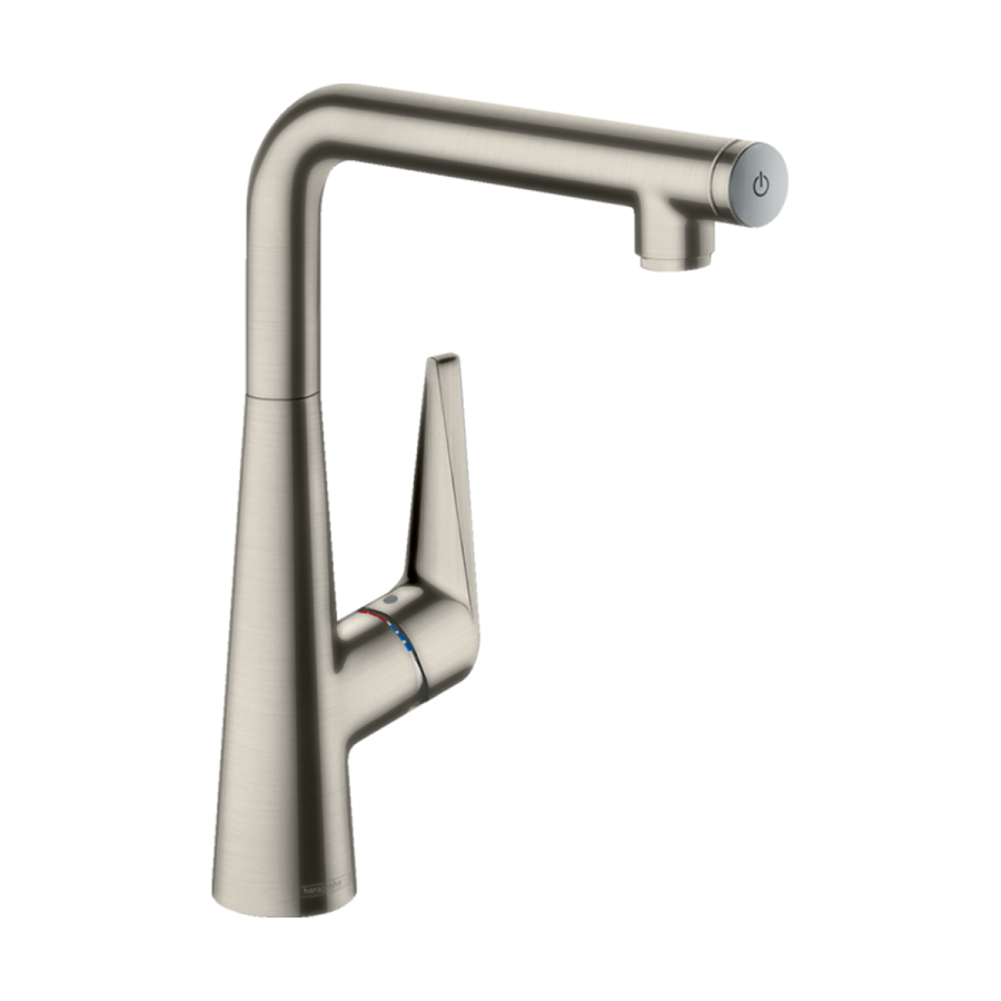 HansGrohe Talis Select M51 Tek Kollu Eviye Bataryası 300, 1Jet Paslanmaz Çelik 72820800