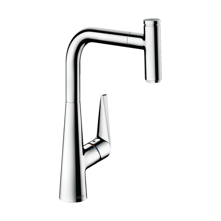 HansGrohe Talis Select M51 Tek Kollu Eviye Bataryası 300, Eco, Çekilebilir Gaga, 1Jet Krom 72826000