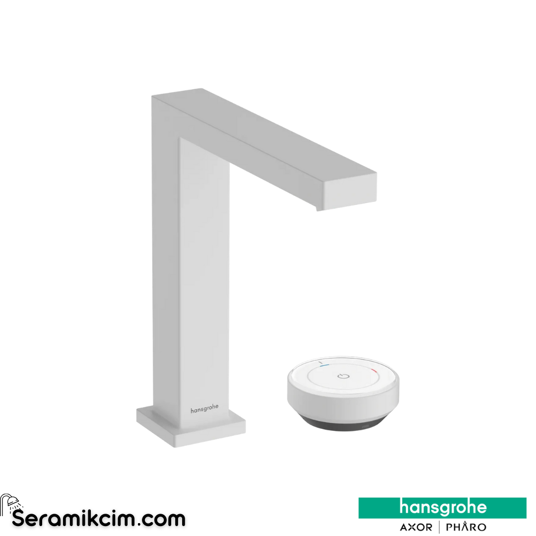 Hansgrohe Tecturis E 2 Delikli Lavabo Bataryası 150 Coolstart Ecosmart+ Mat Beyaz 73053700