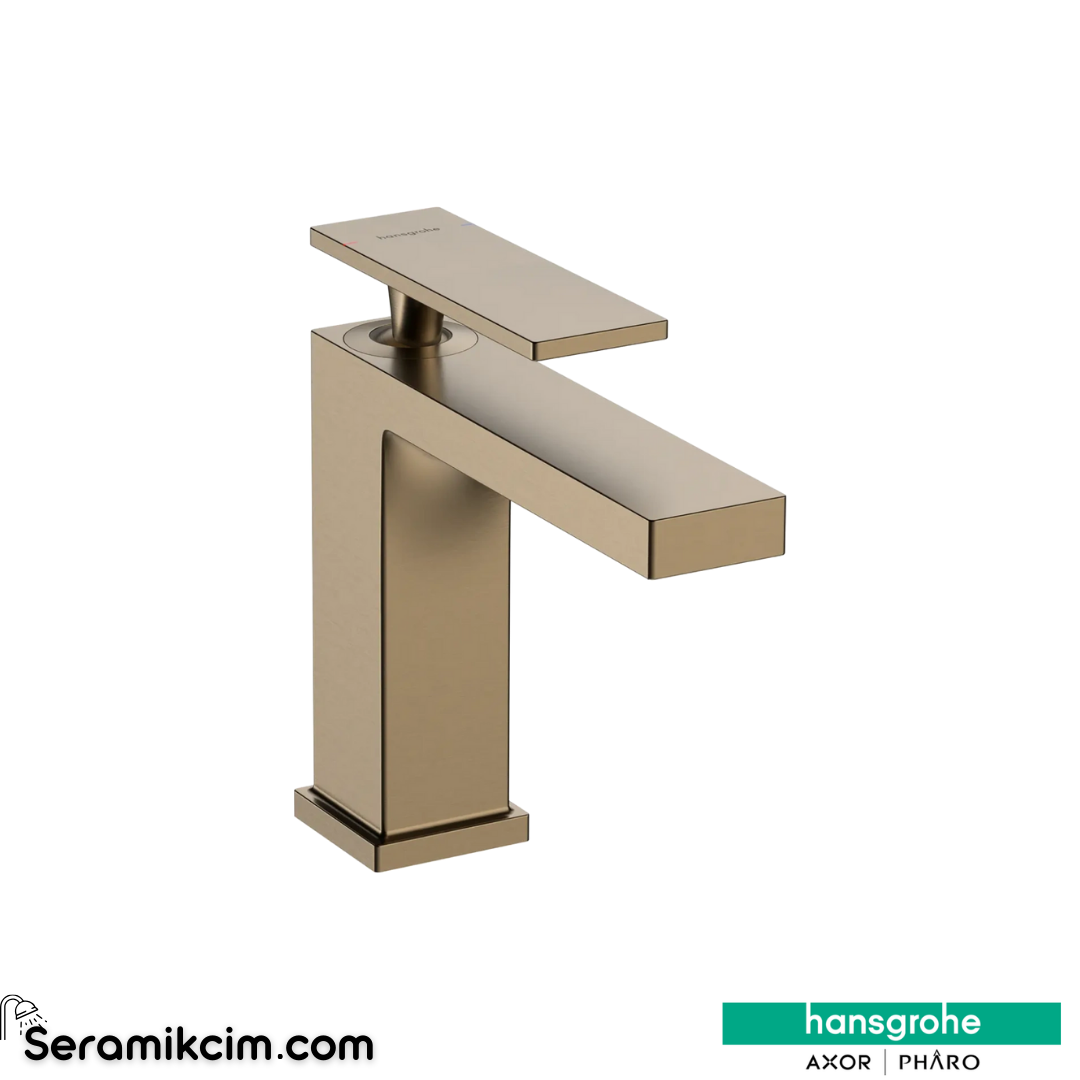 Hansgrohe Tecturis E Lavabo Bataryası 110 Ecosmart+ Sifon Kumandalı Mat Bronz 73010140