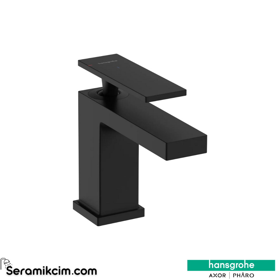 Hansgrohe Tecturis E Lavabo Bataryası 80 Coolstart Ecosmart+ Sifon Kumandalı Mat Siyah 73002670