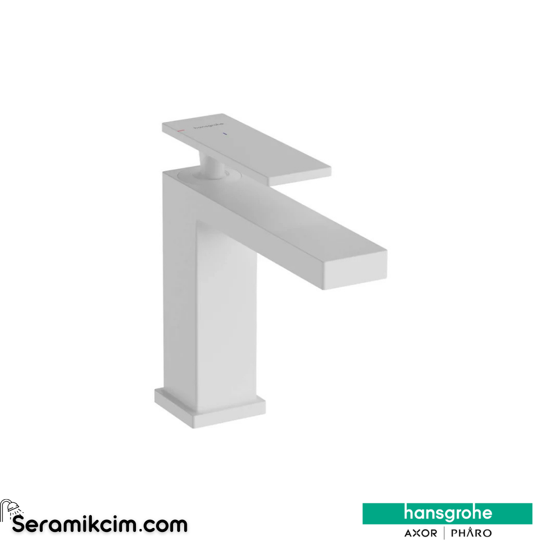 Hansgrohe Tecturis E Lavabo Bataryası 110 Coolstart Sifon Kumandalı Mat Beyaz 73018700