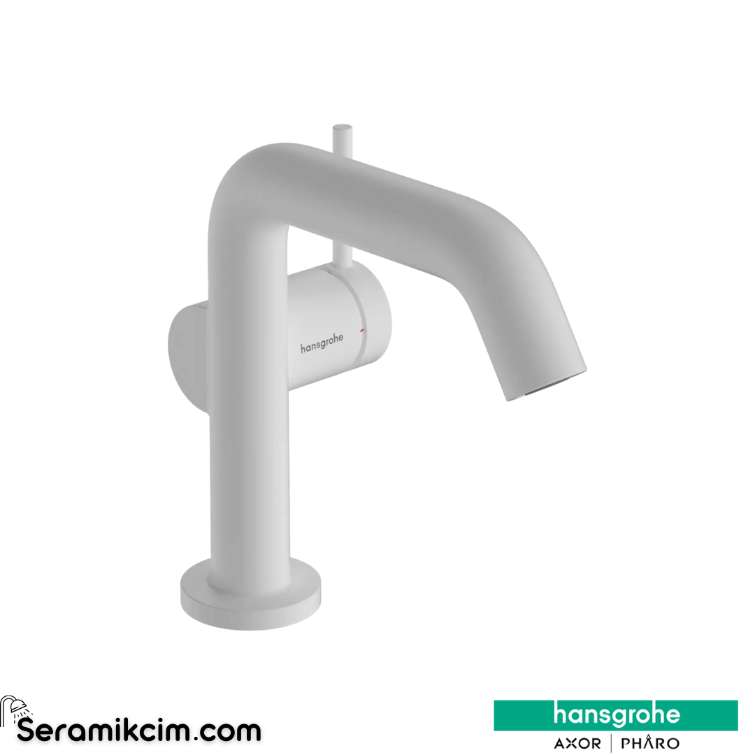 Hansgrohe Tecturis S 110 Fine Lavabo Bataryası Coolstart Ecosmart+ Kumandasız Mat Beyaz 73321700