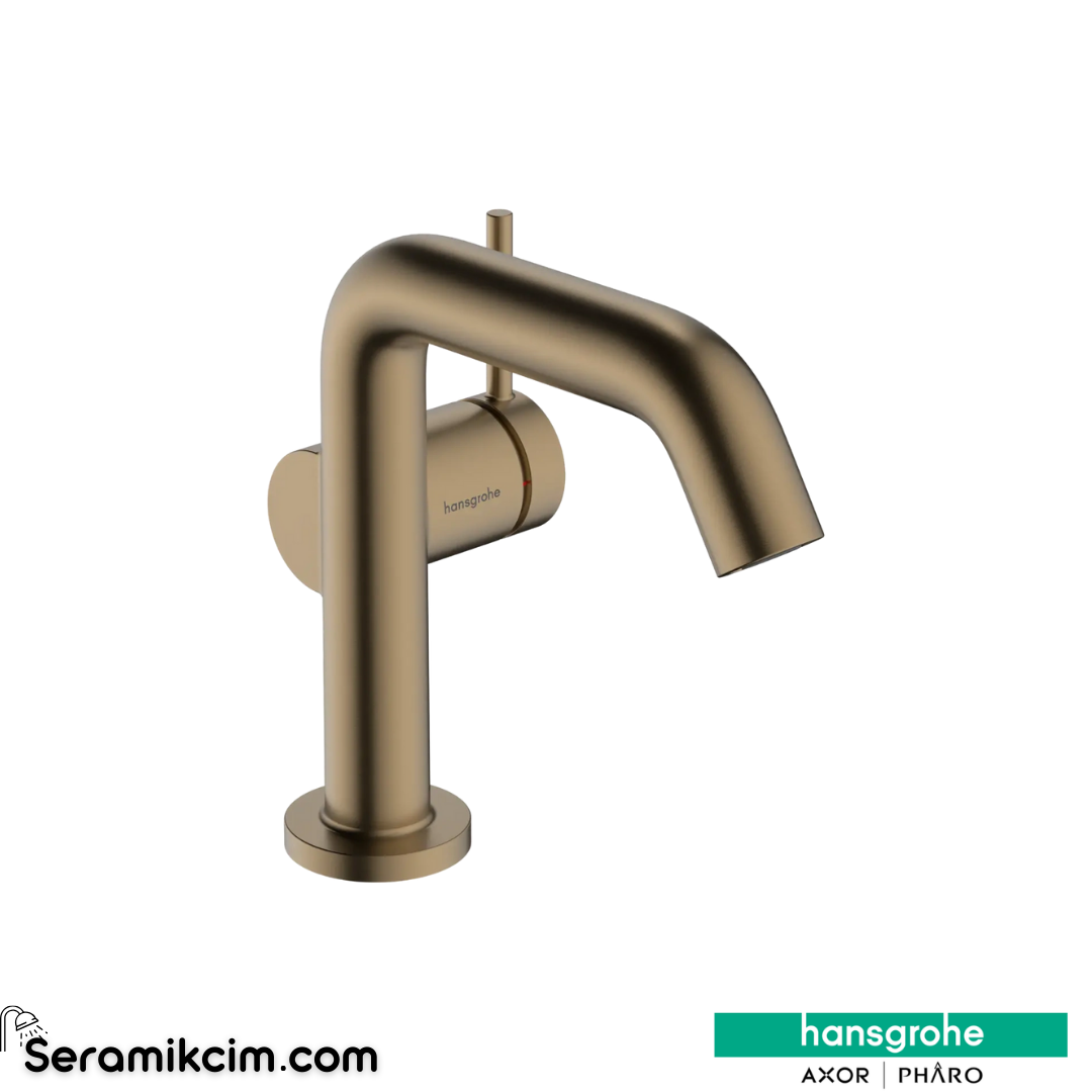 Hansgrohe Tecturis S 110 Fine Lavabo Bataryası Coolstart Ecosmart+ Kumandasız Mat Bronz 73321140