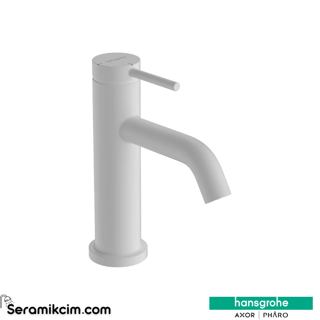 Hansgrohe Tecturis S 150 Fine Lavabo Bataryası Coolstart Bas-Aç Gider Seti Mat Beyaz 73342700