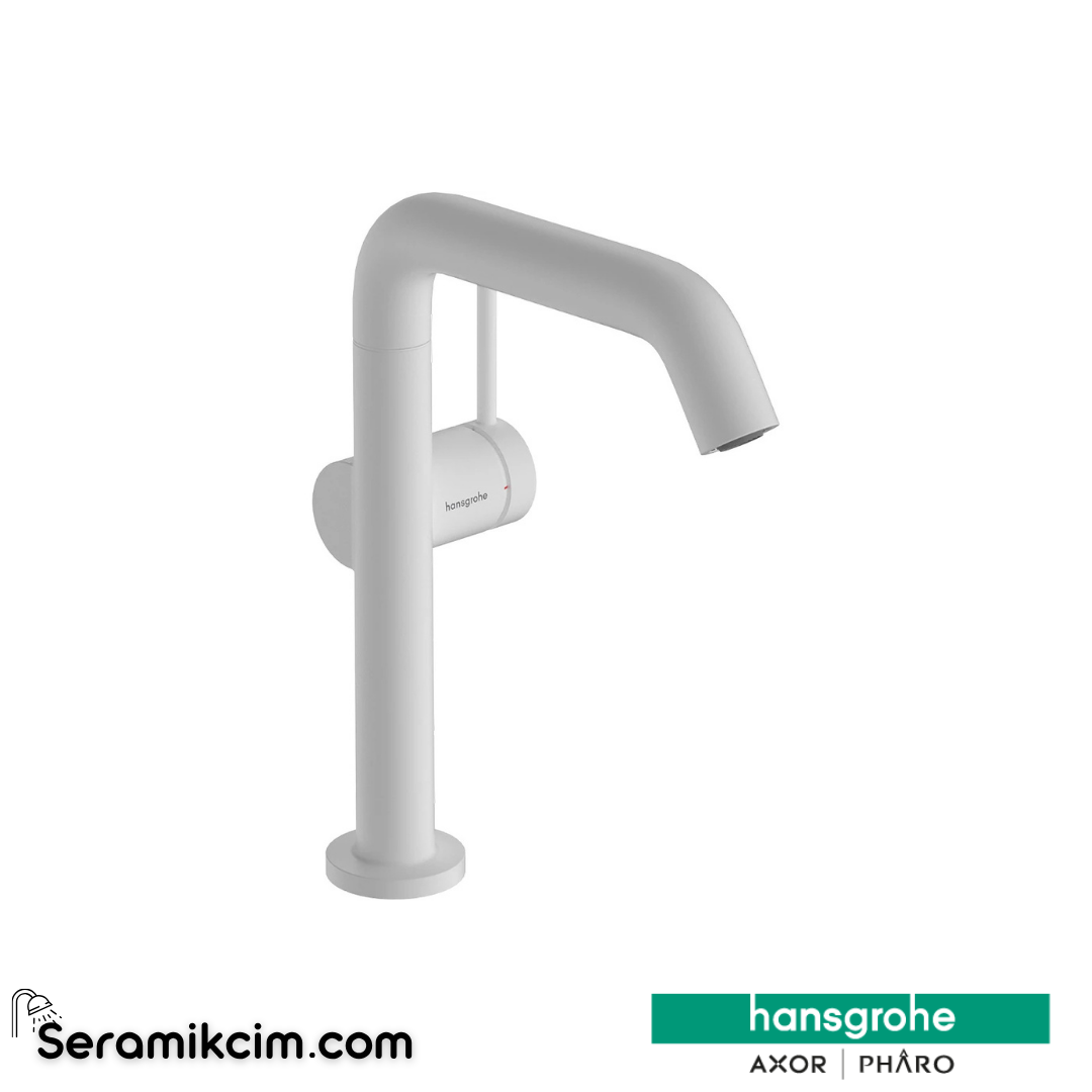 Hansgrohe Tecturis S 210 Fine Lavabo Bataryası Coolstart Eviye Bataryası Gaga Ve Bas-Aç Gider Seti İle Mat Beyaz 73364700