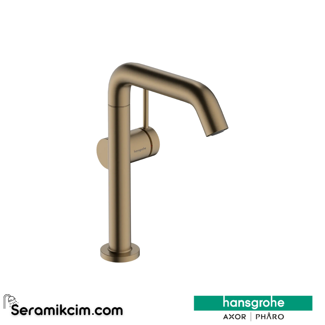 Hansgrohe Tecturis S 210 Fine Lavabo Bataryası Coolstart Ecosmart+ Dönebilir Gaga Ve Bas-Aç Gider Seti İle Mat Bronz 73360140