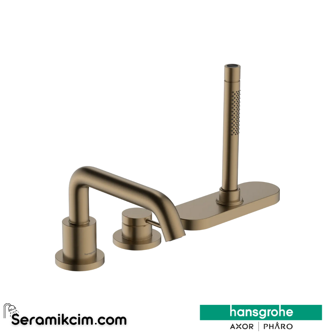Hansgrohe Tecturis S 3-Delikli Küvet Kenarı Tek Kollu Banyo Bataryası Mat Beyazox İle 73447140