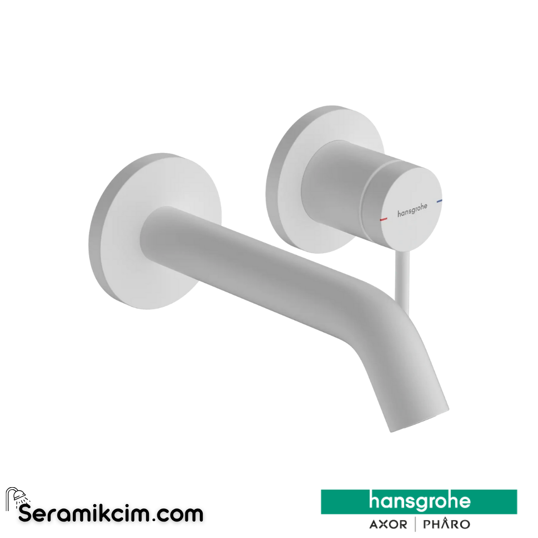 Hansgrohe Tecturis S Ankastre Lavabo Bataryası Ecosmart+ 16,5 Cm Gaga İle Mat Beyaz 73350700