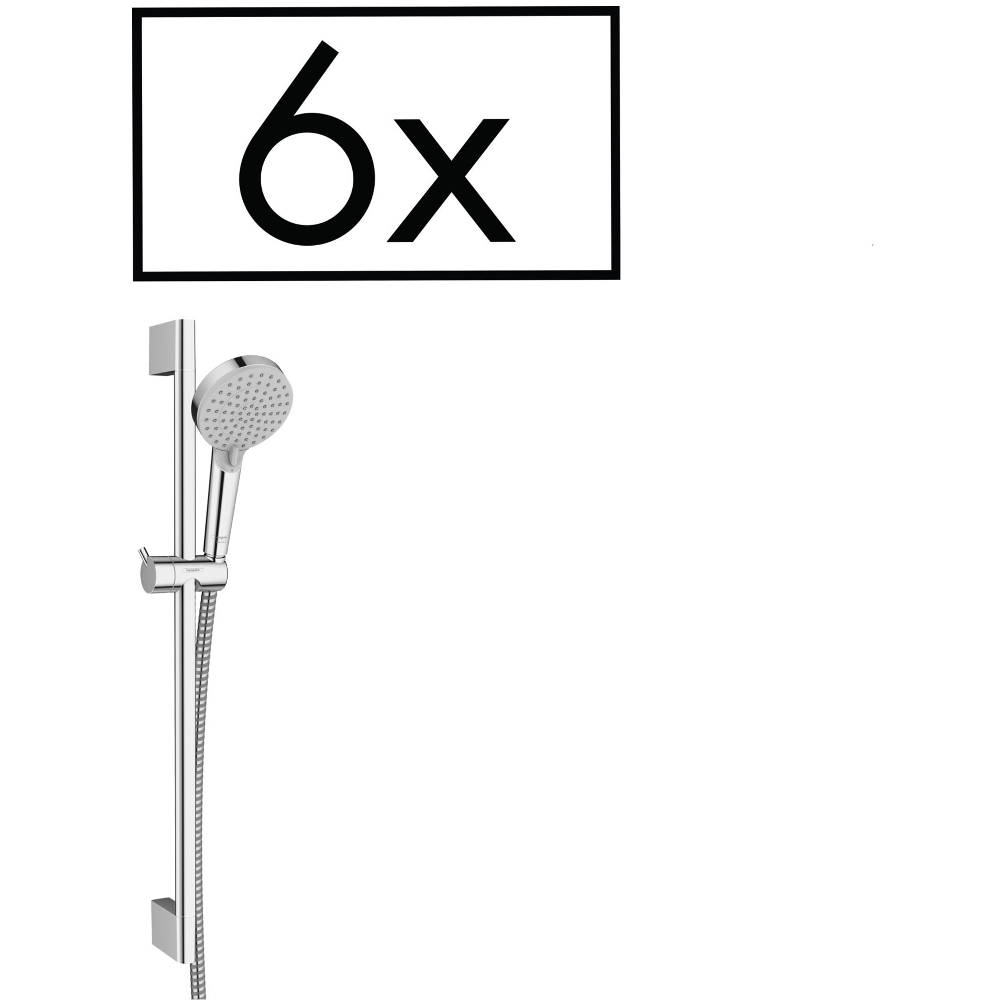 Hansgrohe Vernis Blend Duş Seti 65 cm Sürgülü 10 cm El Duşlu Vario 6 Adet Paket Krom 26371000