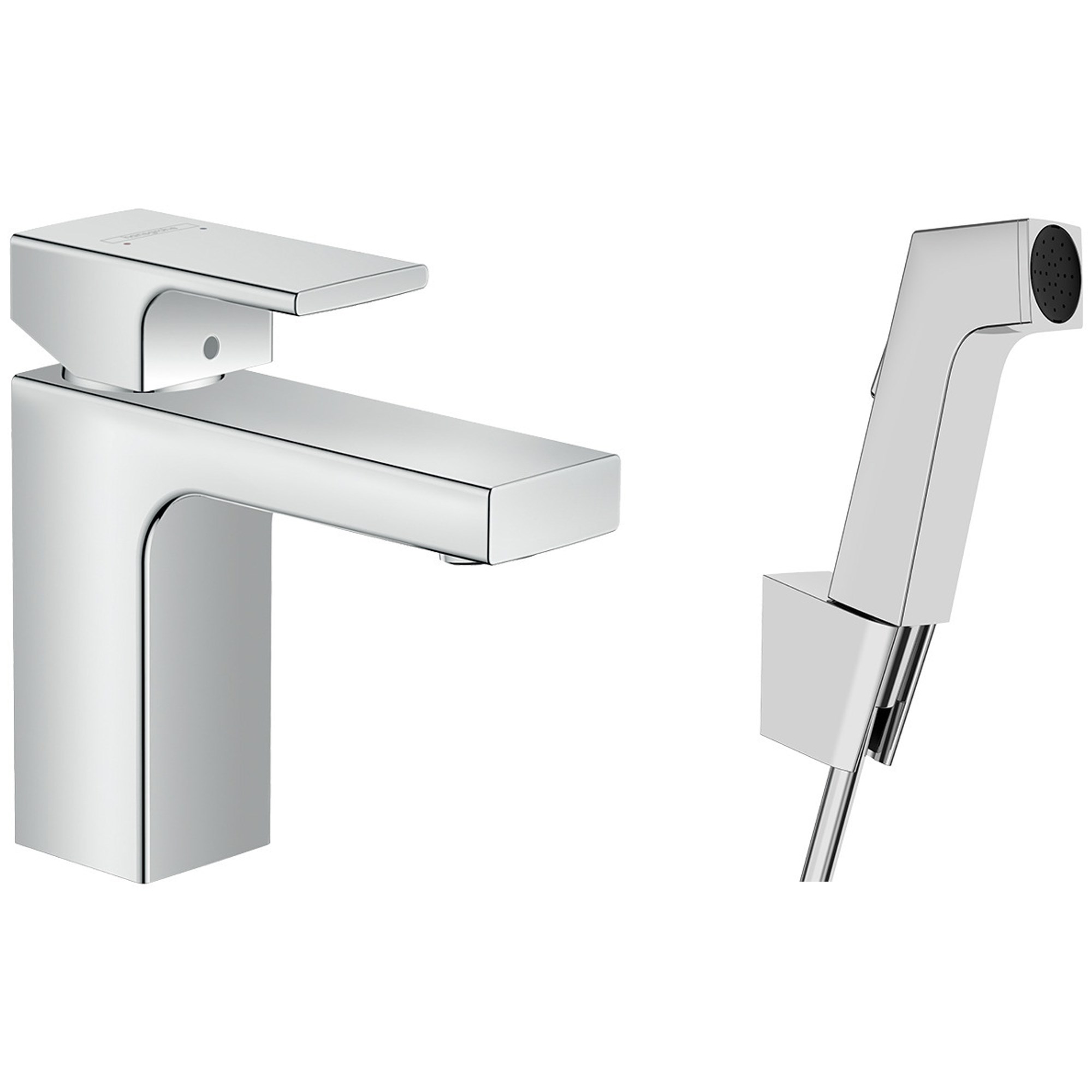 Hansgrohe Vernis Shape Lavabo Bataryası ComfortZone 100 Taharet Duşlu Krom 71216000