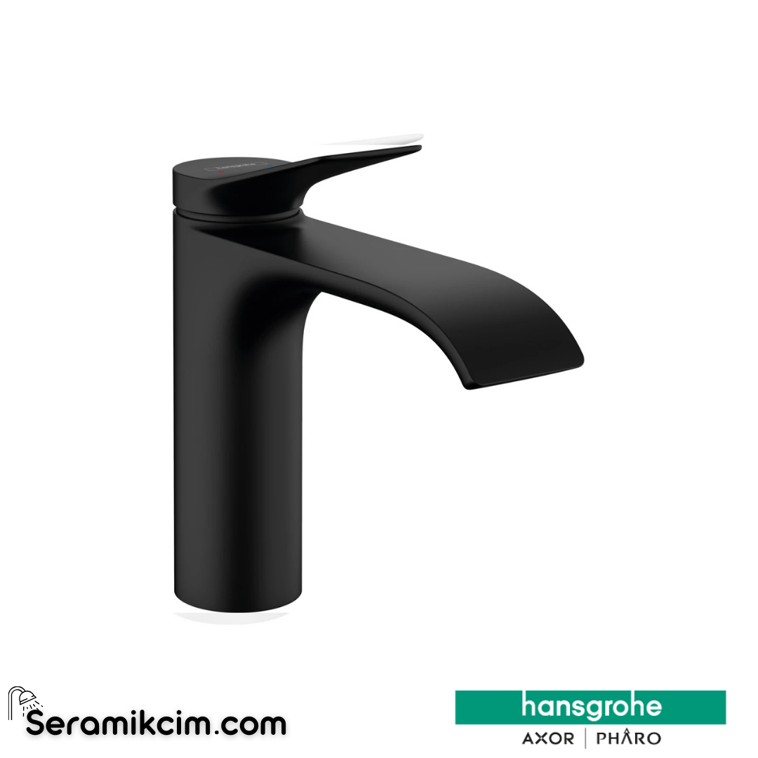 Hansgrohe Vivenis 110 Tek Kollu Lavabo Bataryası Mat Siyah 75022670