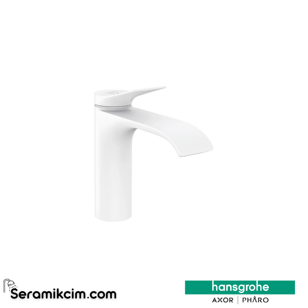 Hansgrohe Vivenis 110 Tek Kollu Lavabo Bataryası Coolstart Sifon Kumandalı Mat Beyaz 75023700