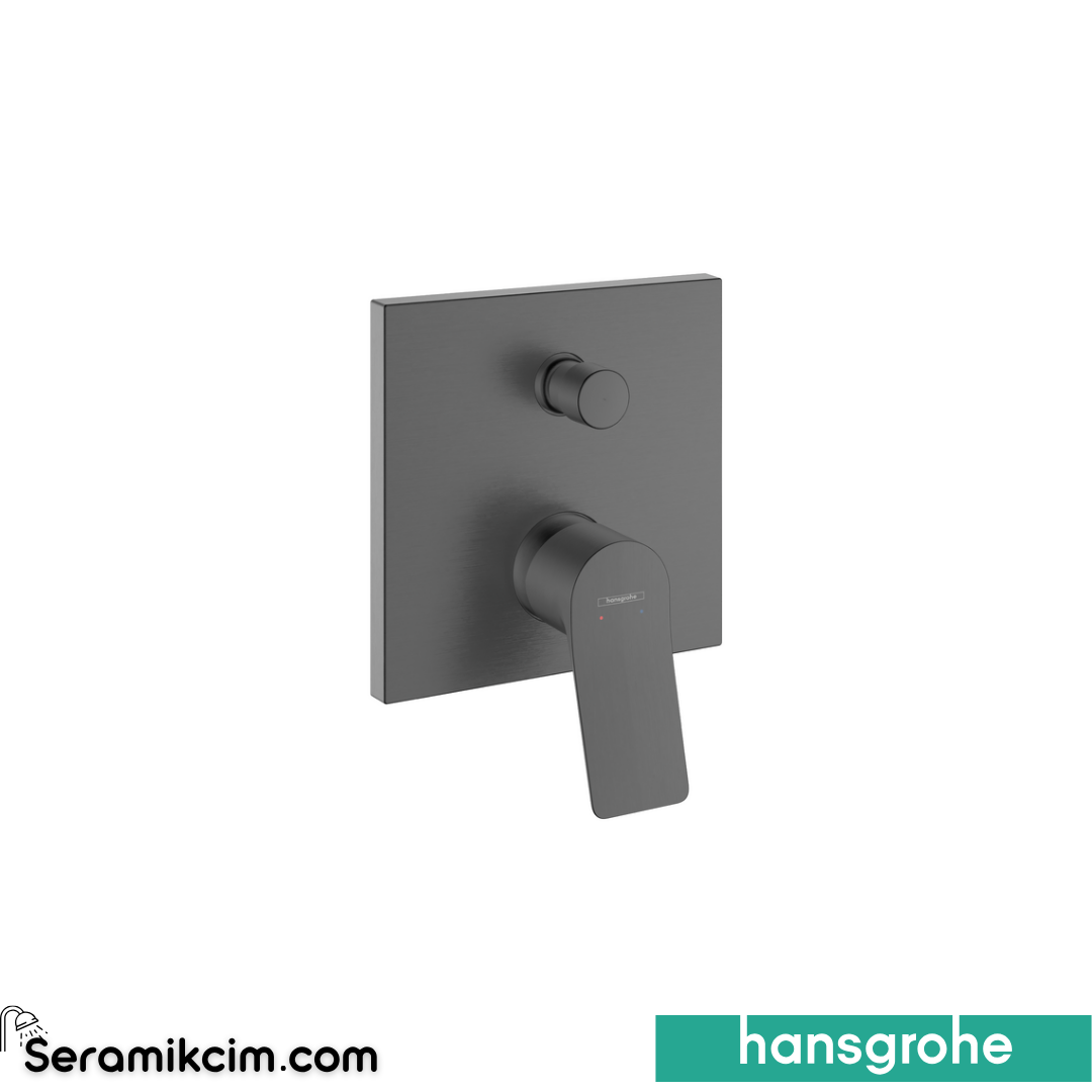 Hansgrohe Vivenis Ankastre Banyo Bataryası Mat Siyah Krom 75416340