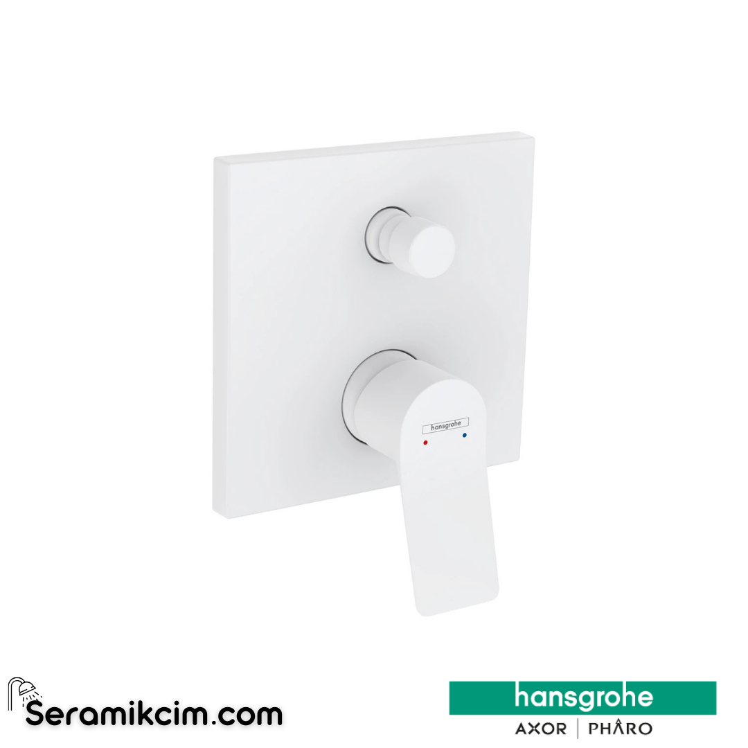 Hansgrohe Vivenis Tek Kollu Banyo Bataryası Ankastre Montaj Beyaz 75415700