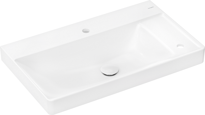 Hansgrohe Xelu Q Etajerli Lavabo Çift Armatür Delikli 80x48 cm Beyaz 61025450