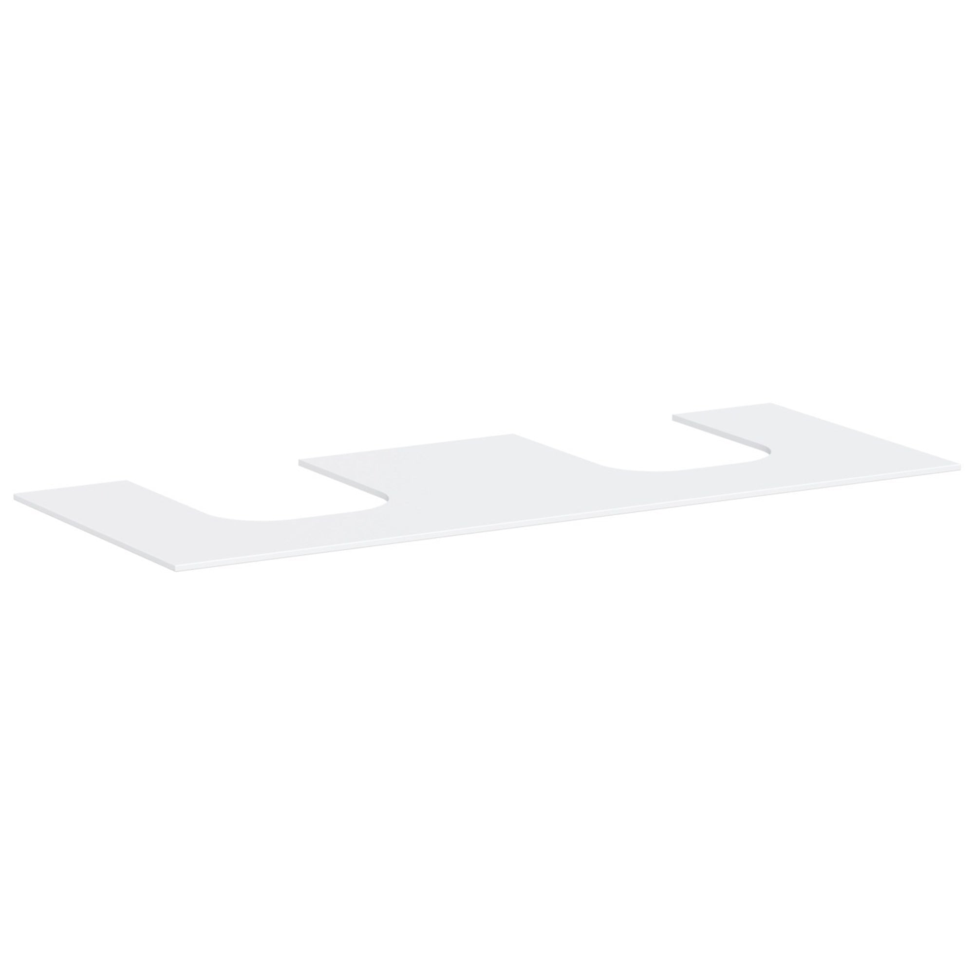 Hansgrohe Xevolos E Banyo Mobilyası Konsolu 137x55 cm Çift Lavabo Kesimli Mat Beyaz 54207700
