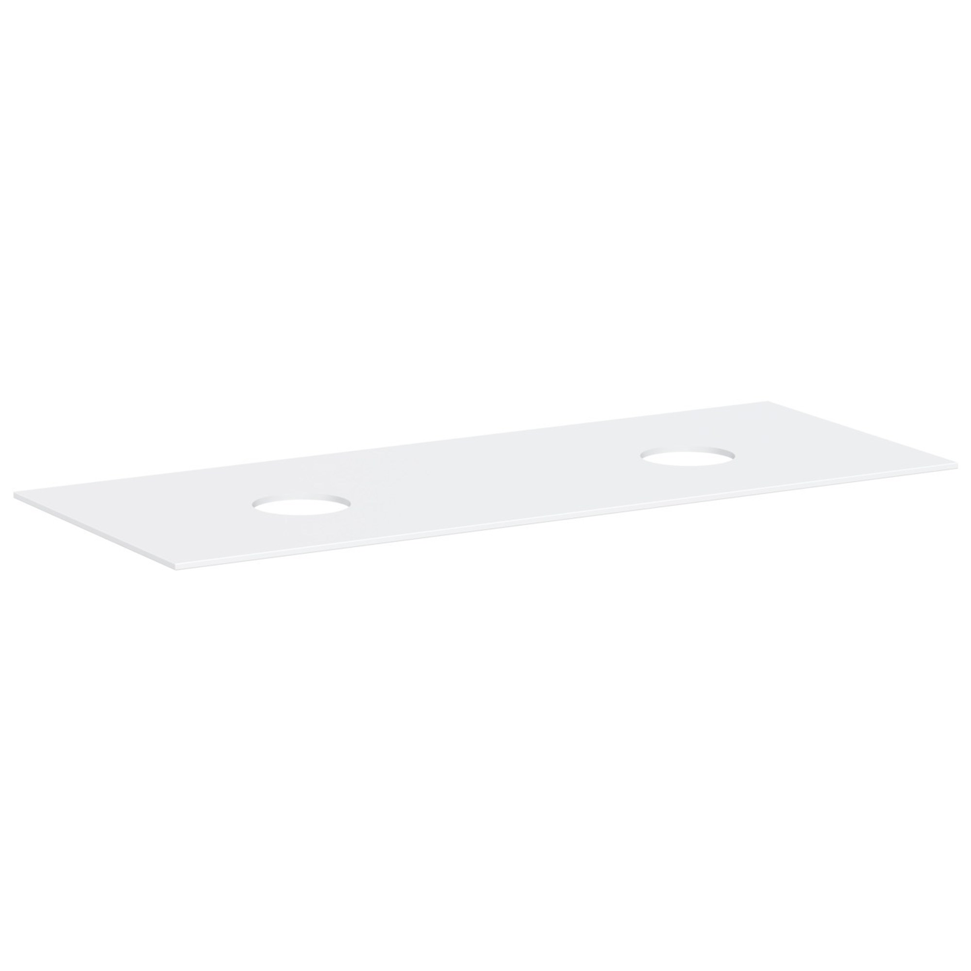 Hansgrohe Xevolos E Banyo Mobilyası Konsolu 137x55 cm Çift Lavabo Kesimli Batarya Deliksiz Lavabo İçin Mat Beyaz 54332700