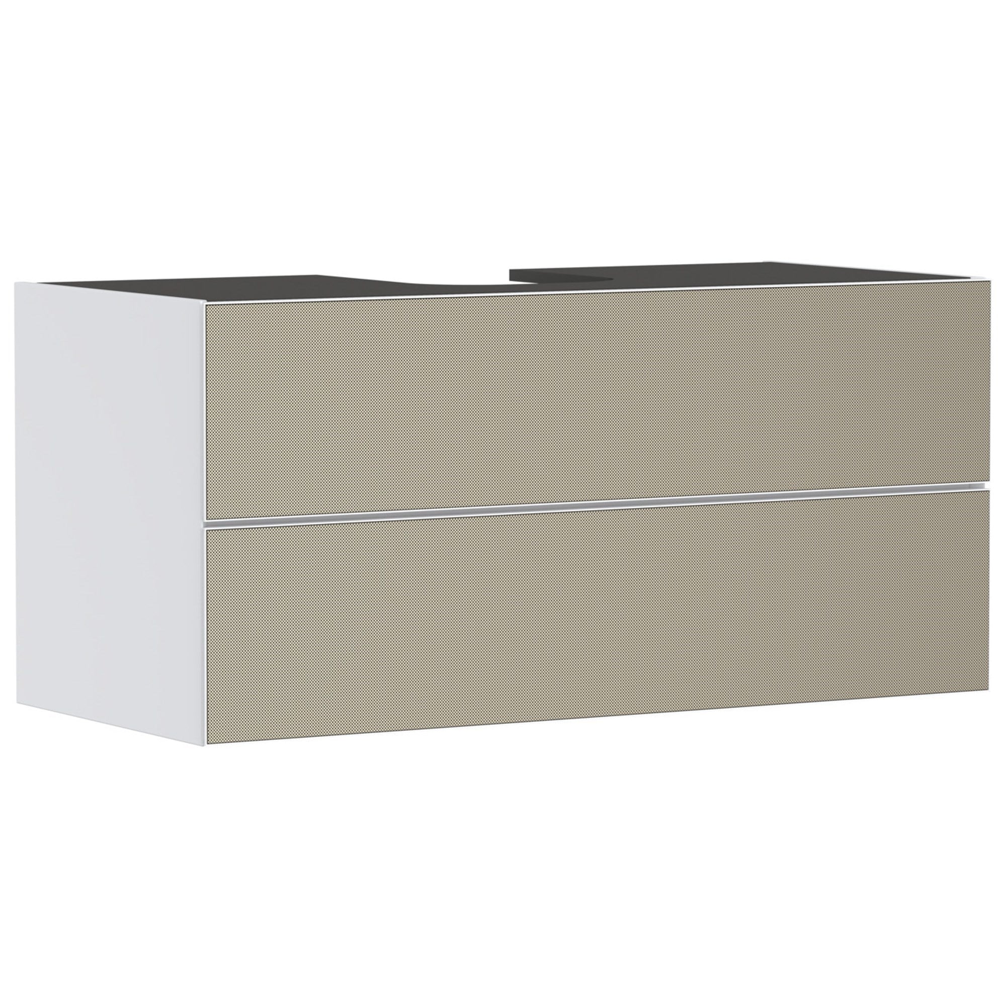 Hansgrohe Xevolos E Lavabo Dolabı 118x55 cm 2 Çekmeceli Konsol İçin Mat Beyaz-Desenli Bronz 54193390