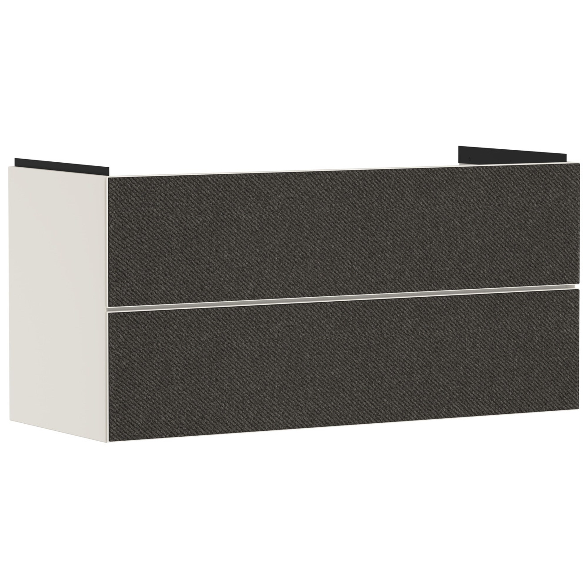 Hansgrohe Xevolos E Lavabo Dolabı 118x47,5 cm 2 Çekmeceli Mat Kum Beji-Koyu Gri Tekstil 54185660