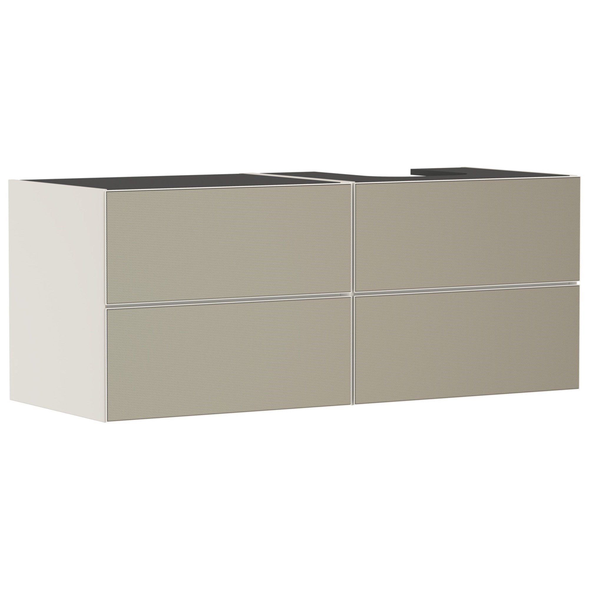 Hansgrohe Xevolos E Lavabo Dolabı 137x55 cm 4 Çekmeceli Konsol İçin Sağ Mat Kum Beji-Desenli Bronz 54240390